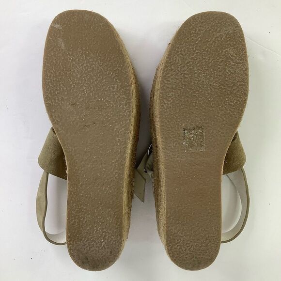 RAG & BONE August Espadrille Brown Suede Leather Wedge Sandals Sz 38.5/US 8.5 - Picture 9 of 12